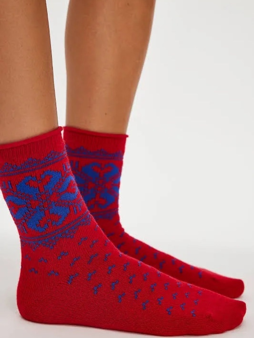 NWT Free People Fair Isle Cashmere Socks